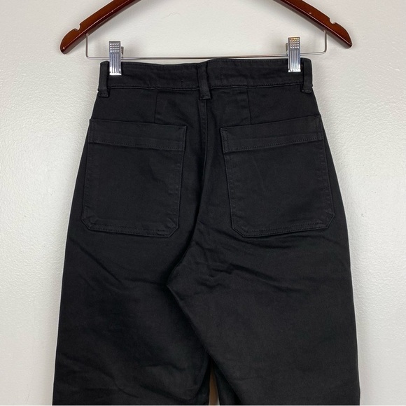 Everlane Straight Leg Crop Garment Dyed Jeans Black Size 00/24 NWT - Picture 8 of 13